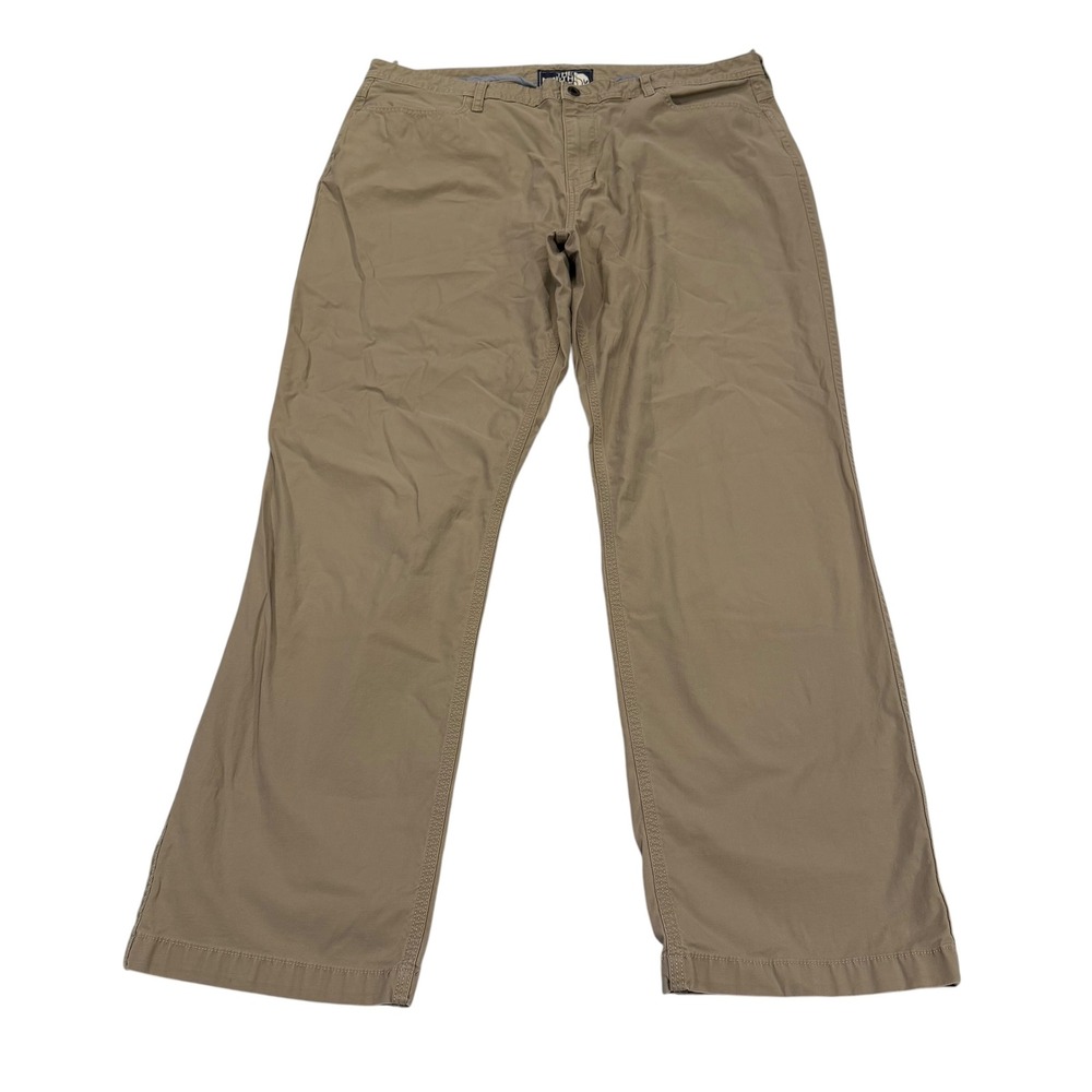 The North Face Mens Khaki Chino Pants Straight Leg Tan Stretch‎ Size 40 Regular